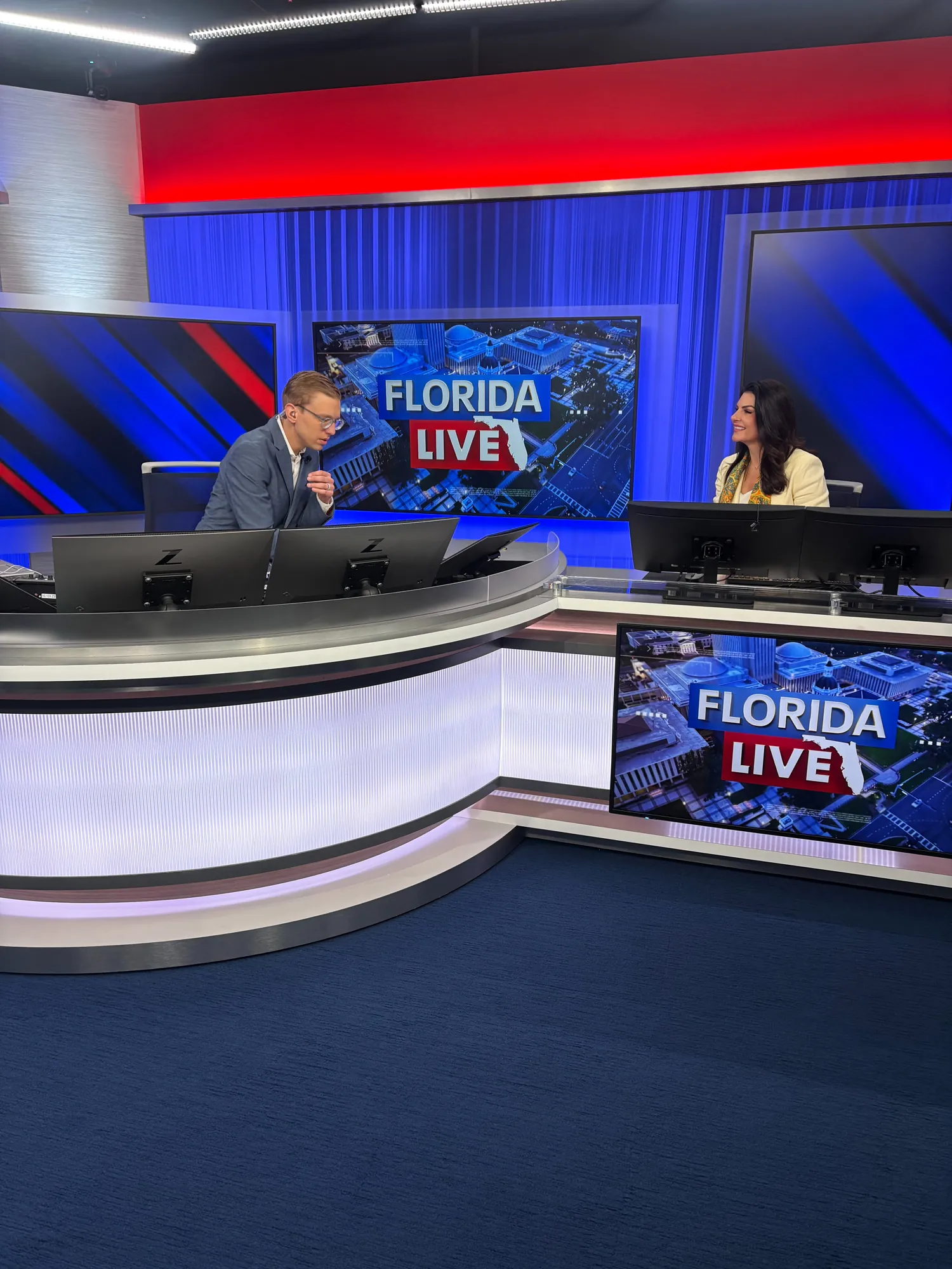 Nuñez-Navarro in a television studio